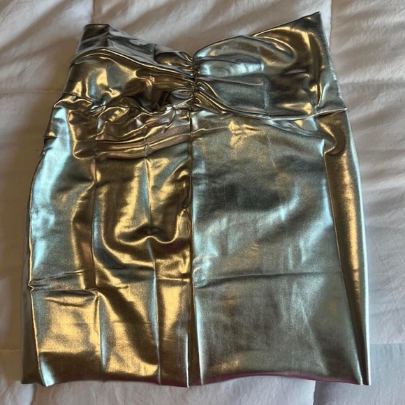 Skims Swim Metallic Sarong Mini Skirt - Picture 2 of 5